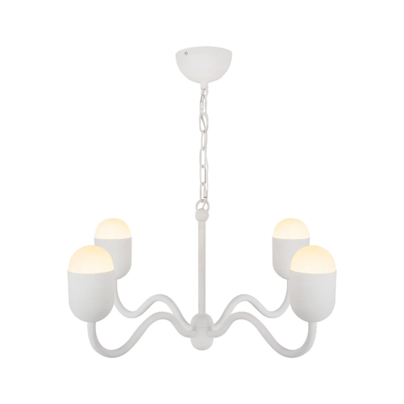 Alora Mood CH558427 Effie 4-lt 27" Chandelier - Antique White