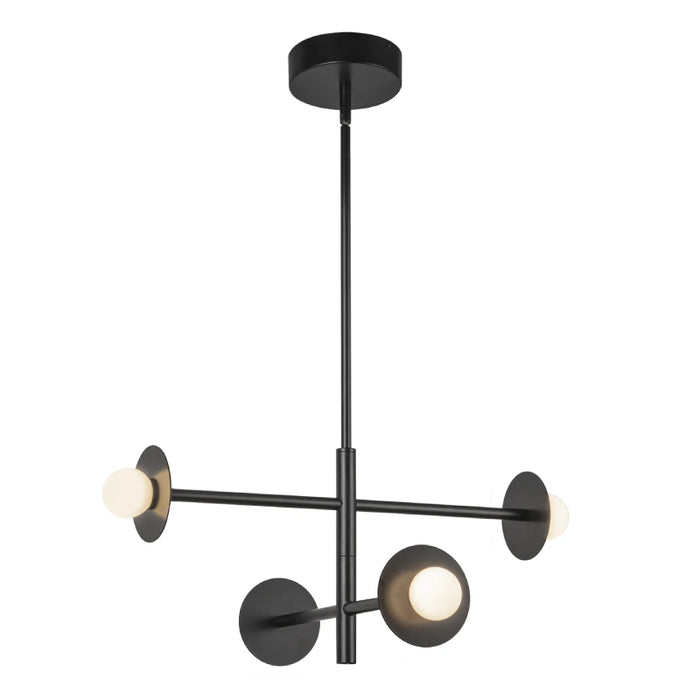 Kuzco CH15504 Elixir 4-lt 22" LED Chandelier - Black