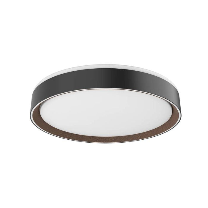 Kuzco FM43916 Essex 1-lt 16" LED Flush Mount, 5CCT Selectable, Black/Walnut