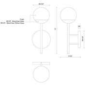 Kuzco EW78513 Claremont 1-lt 13" Tall LED Outdoor Wall Sconce
