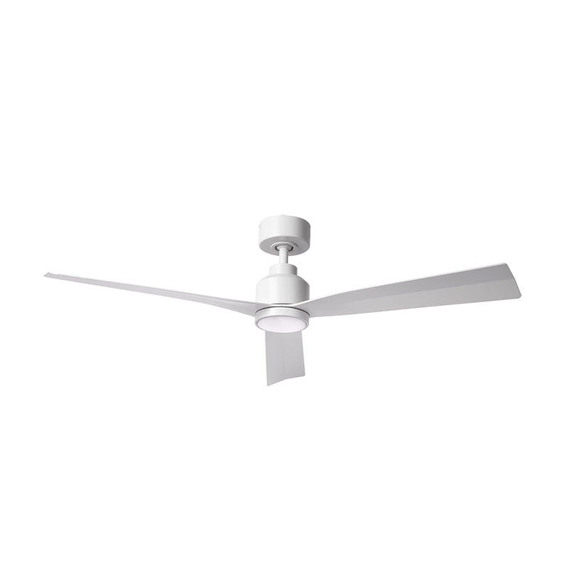 WAC F-003L Clean 52" Smart Ceiling Fan with LED Light Kit - Matte White