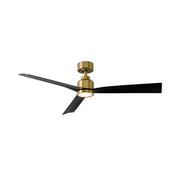 WAC F-003L Clean 52" Smart Ceiling Fan with LED Light Kit - Soft Brass/Matte Black