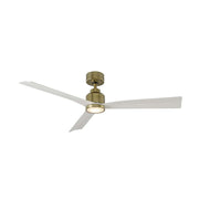 WAC F-003L Clean 52" Smart Ceiling Fan with LED Light Kit - Soft Brass/Matte White