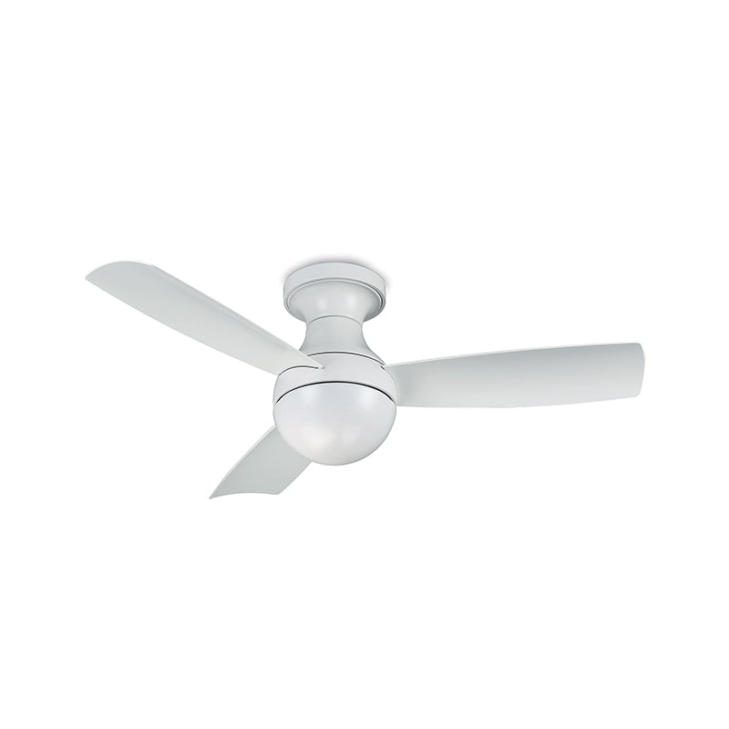 WAC F-004 Orb 44" Flush Mount Smart Ceiling Fan - Matte White