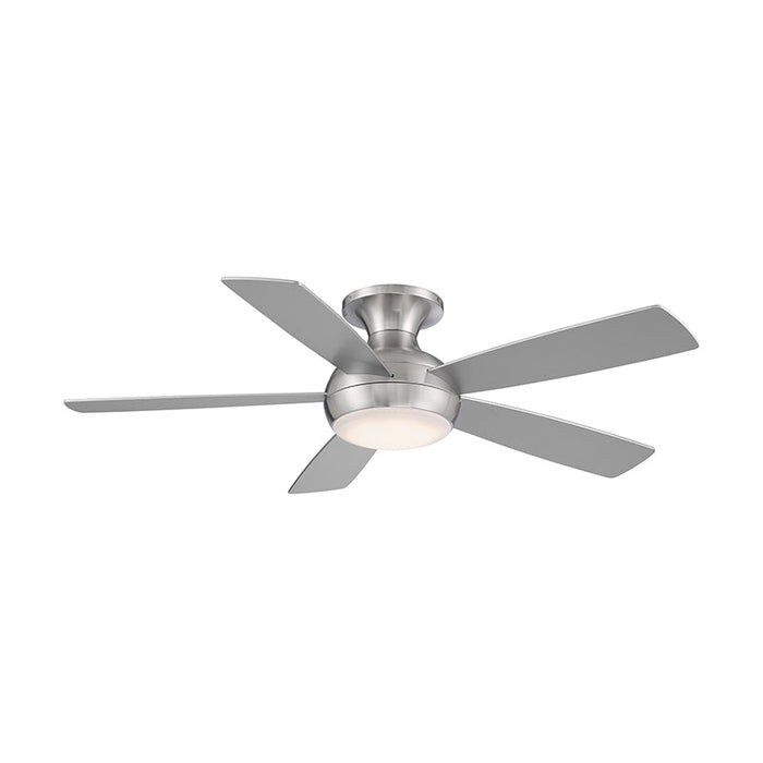 WAC F-035L Odyssey Flush 52" Smart Ceiling Fan with LED Light Kit - Brushed Nickel