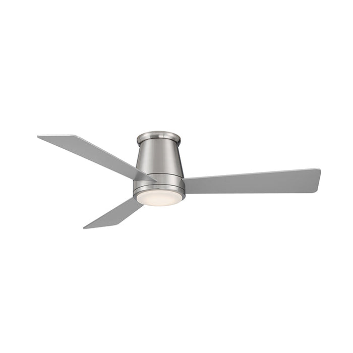 WAC F-037L Hug 52" Flush Mount Smart Ceiling Fan with LED Light Kit - Brushed Nickel