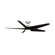 WAC F-071L Viper 60" Smart Ceiling Fan with LED Light Kit - Brushed Nickel