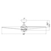 WAC F-071L Viper 60" Smart Ceiling Fan with LED Light Kit