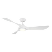 WAC F-074L Swirl 54" Outdoor Smart Ceiling Fan with LED Light Kit, 4CCT Selectable