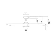 WAC F-074L Swirl 54" Smart Ceiling Fan with LED Light Kit