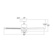 WAC F-081L San Francisco 52" Smart Ceiling Fan with LED Light Kit