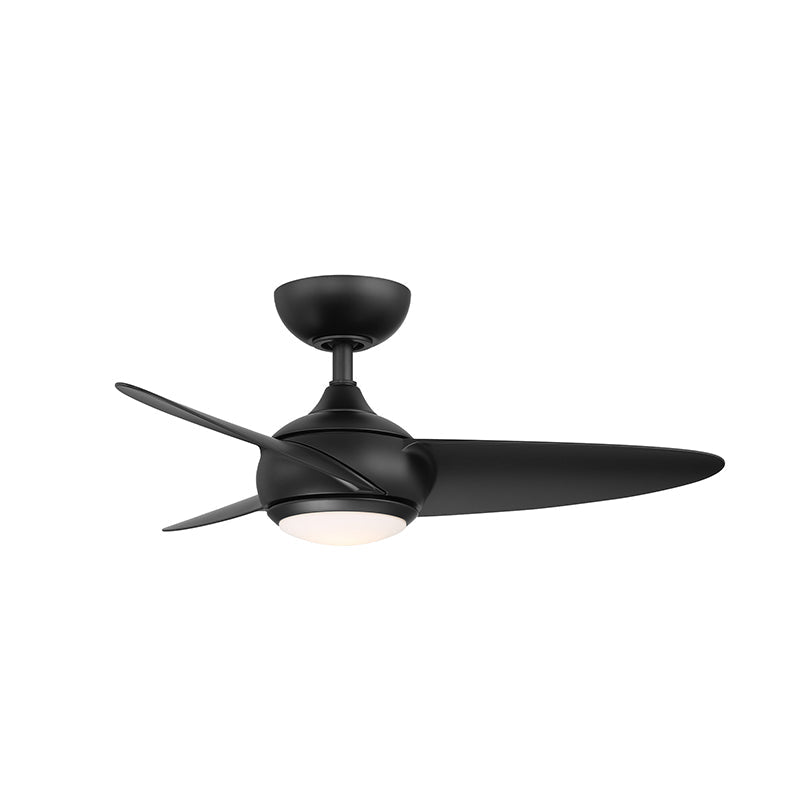 WAC F-094L Loft 38" Smart Ceiling Fan with LED Light Kit - Matte Black