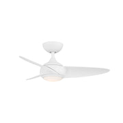 WAC F-094L Loft 38" Smart Ceiling Fan with LED Light Kit - Matte White