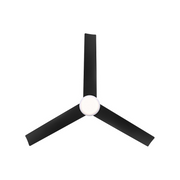 WAC F-103L Flair 56" Outdoor Smart Ceiling Fan with LED Light Kit, 4CCT Selectable - Matte Black
