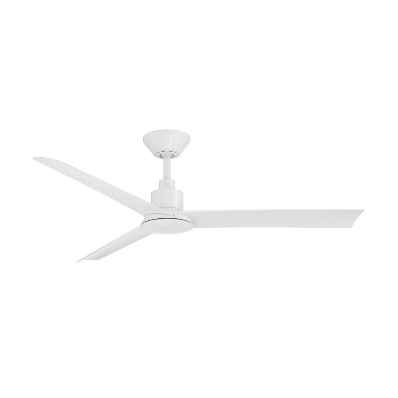 WAC F-103L Flair 56" Outdoor Smart Ceiling Fan with LED Light Kit, 4CCT Selectable - Matte White
