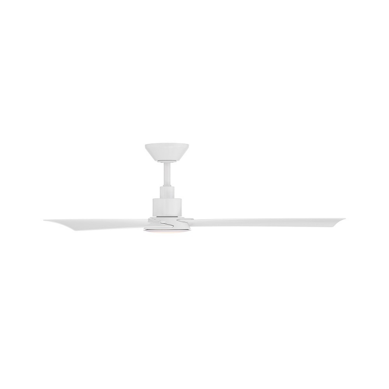WAC F-103L Flair 56" Outdoor Smart Ceiling Fan with LED Light Kit, 4CCT Selectable - Matte White