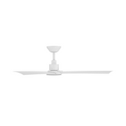 WAC F-103L Flair 56" Outdoor Smart Ceiling Fan with LED Light Kit, 4CCT Selectable - Matte White
