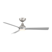 WAC F-104L Gage 52" Outdoor Smart Ceiling Fan with LED Light Kit, 4CCT Selectable - Brushed Nickel