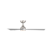 WAC F-104L Gage 52" Outdoor Smart Ceiling Fan with LED Light Kit, 4CCT Selectable - Brushed Nickel