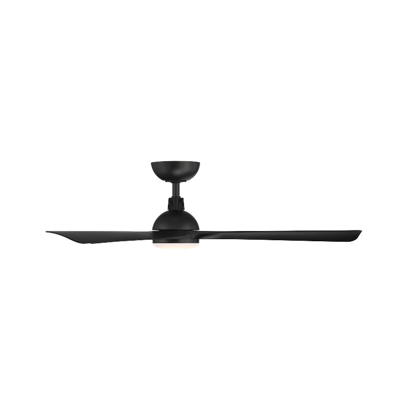 WAC F-104L Gage 52" Outdoor Smart Ceiling Fan with LED Light Kit, 4CCT Selectable - Matte Black