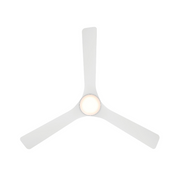 WAC F-104L Gage 52" Outdoor Smart Ceiling Fan with LED Light Kit, 4CCT Selectable - Matte White