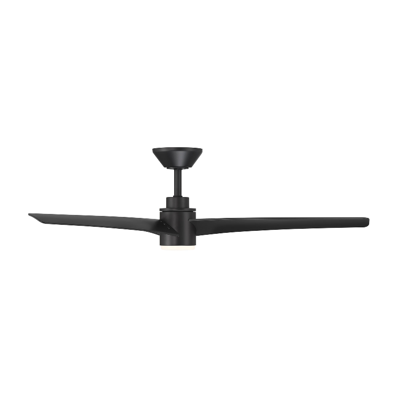 WAC F-109L Novelle 52" Outdoor Smart Ceiling Fan with LED Light Kit, 4CCT Selectable - Matte Black