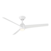 WAC F-109L Novelle 52" Outdoor Smart Ceiling Fan with LED Light Kit, 4CCT Selectable - Matte White