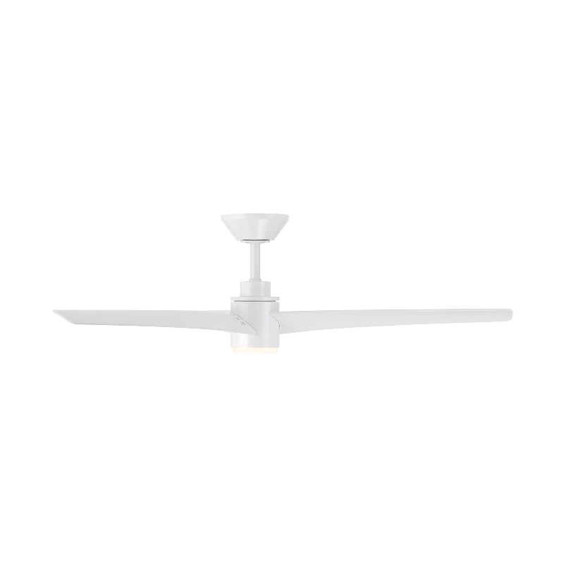 WAC F-109L Novelle 52" Outdoor Smart Ceiling Fan with LED Light Kit, 4CCT Selectable - Matte White