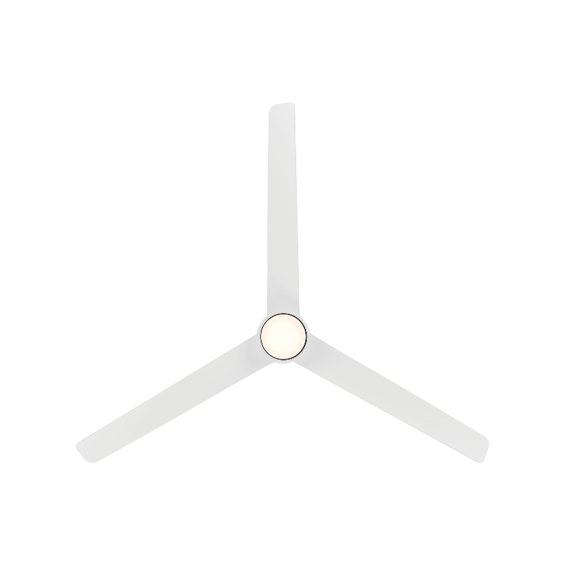 WAC F-109L Novelle 52" Outdoor Smart Ceiling Fan with LED Light Kit, 4CCT Selectable - Matte White