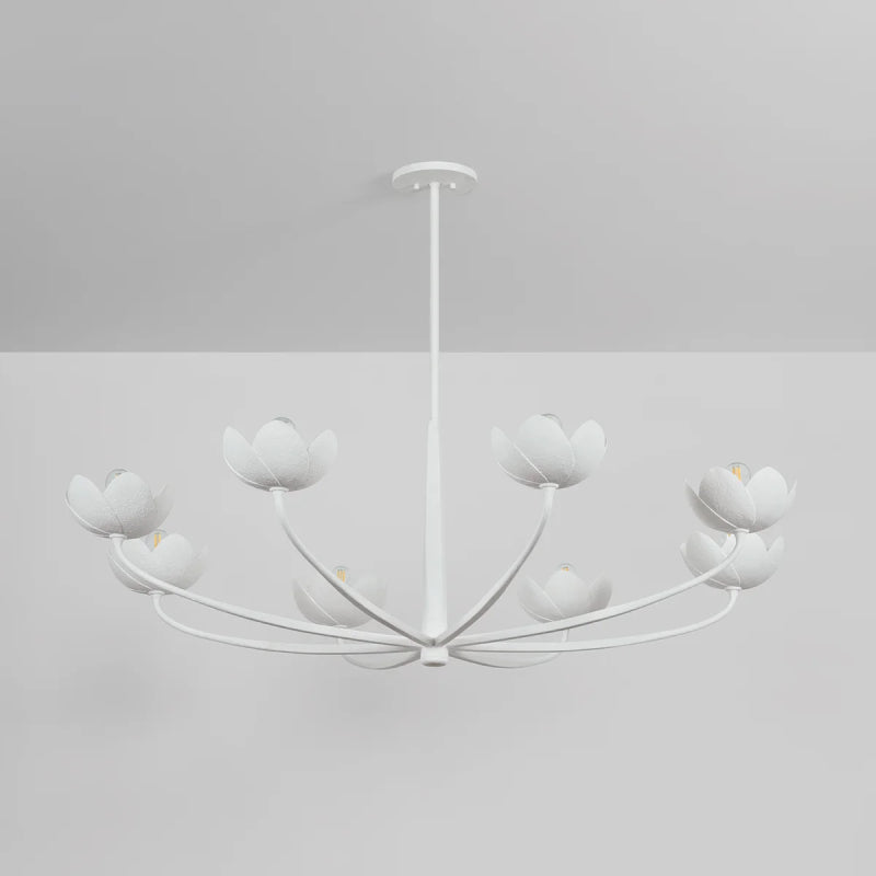 Troy F2048 Arcata 8-lt 55" Chandelier - Gesso White