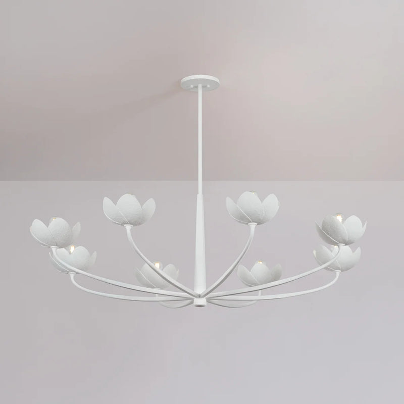 Troy F2048 Arcata 8-lt 55" Chandelier - Gesso White