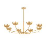Troy F2048 Arcata 8-lt 55" Chandelier - Vintage Gold Leaf