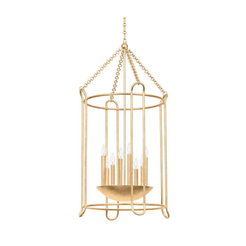 Troy F4625 Lassen 8-lt 24" Pendant - Vintage Gold Leaf
