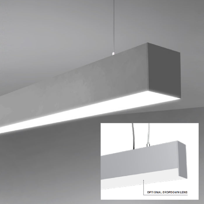 Eurofase F75 Suspension/Surface Mount LED Architectural Linear, Opal/Opal Dropped 120-277V/347V