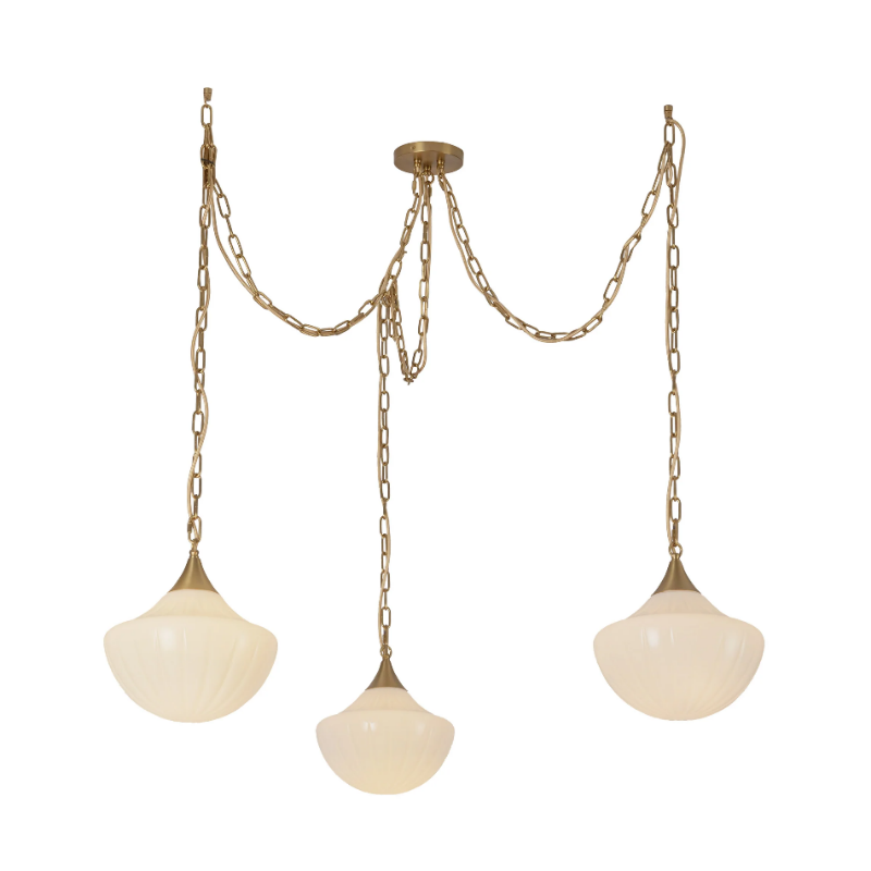 Alora Mood MP651312 Farrah 3-lt 12" Multi Pendant - Brushed Gold