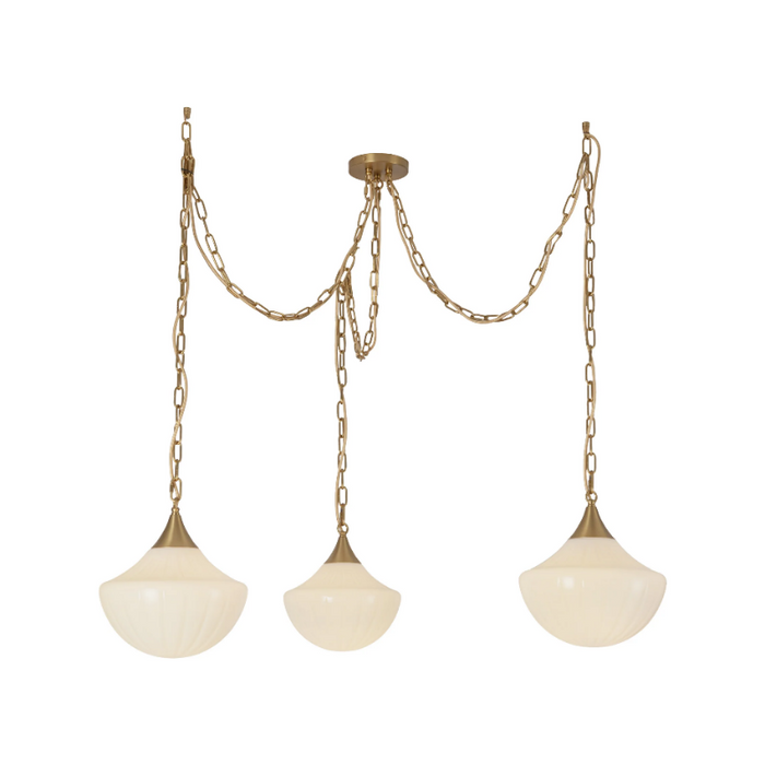 Alora Mood MP651312 Farrah 3-lt 12" Multi Pendant - Brushed Gold