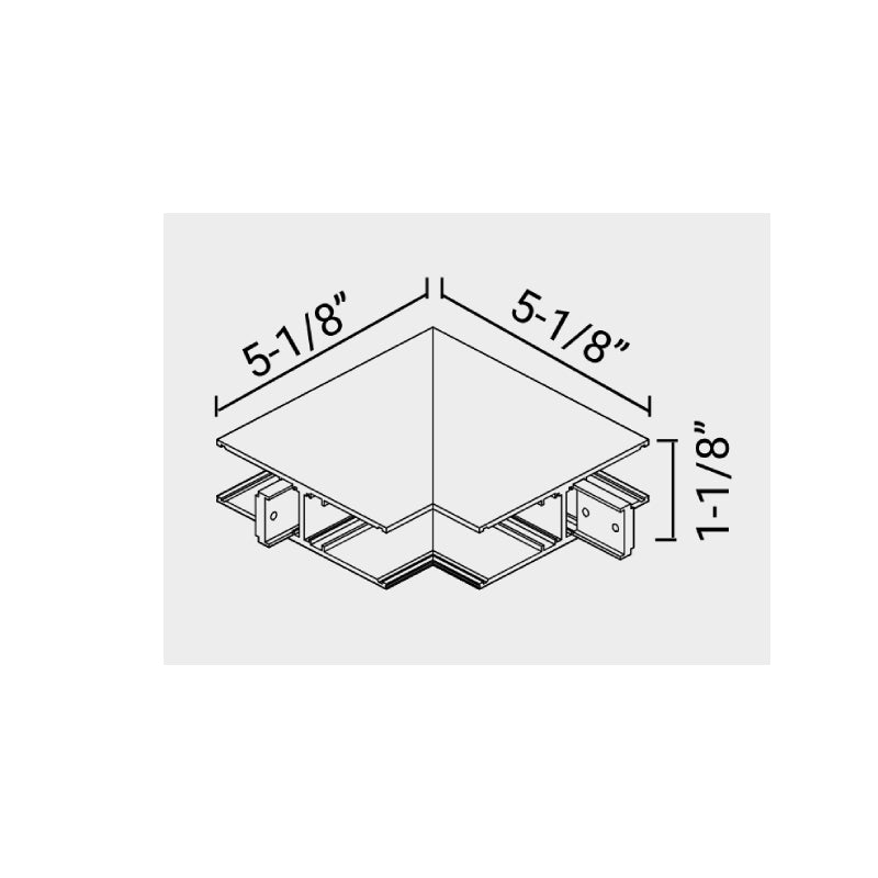 Elite FG-SM-DI-ACC-3 L Form Track Connector, Inside Corner of Two Surfaces