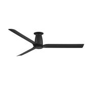 Modern Forms FH-W2502-52L Smooth Flush 52" Outdoor Ceiling Fan with LED Light Kit - Matte Black