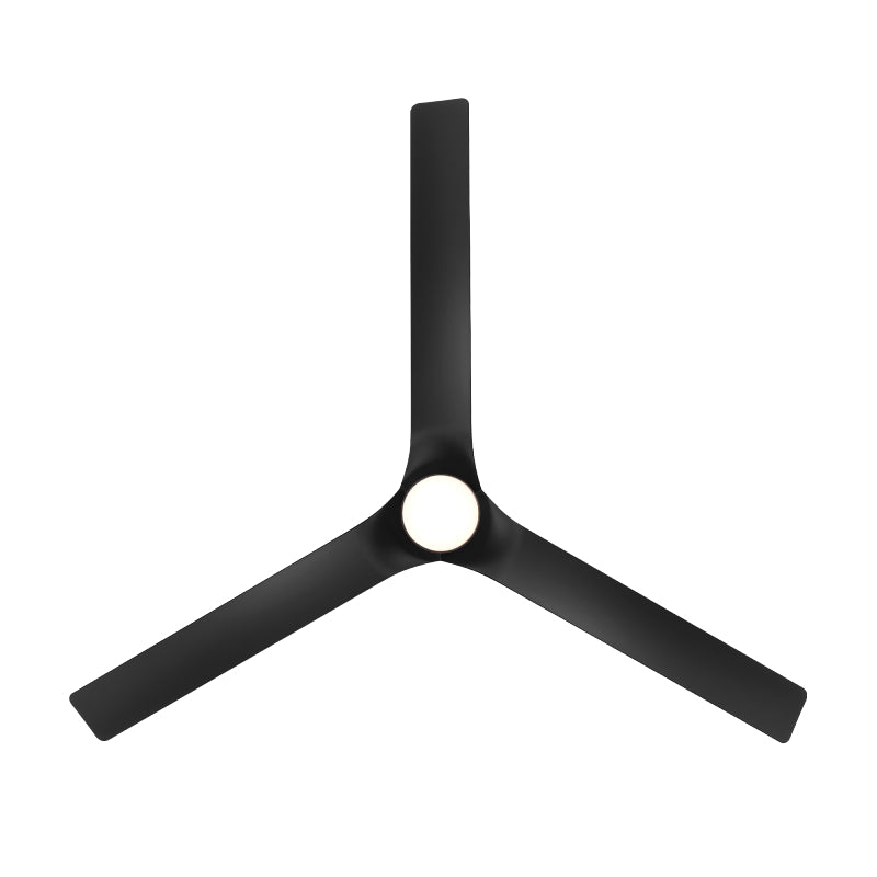 Modern Forms FH-W2502-52L Smooth Flush 52" Outdoor Ceiling Fan with LED Light Kit - Matte Black