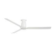 Modern Forms FH-W2502-52L Smooth Flush 52" Outdoor Ceiling Fan with LED Light Kit - Matte White