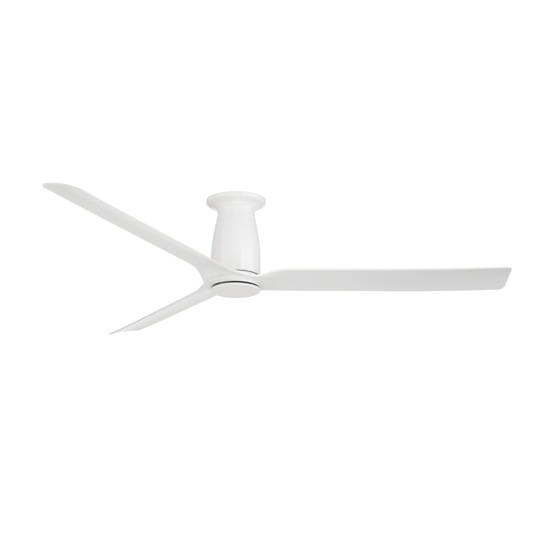 Modern Forms FH-W2502-52L Smooth Flush 52" Outdoor Ceiling Fan with LED Light Kit - Matte White