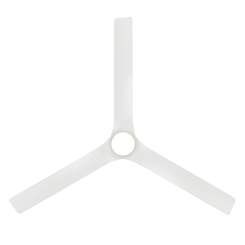 Modern Forms FH-W2502-52L Smooth Flush 52" Outdoor Ceiling Fan with LED Light Kit - Matte White