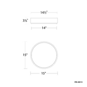 WAC FM-20515 Salvo 1-lt 15" LED Flush Mount