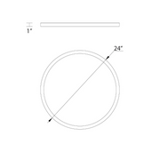 WAC FM-252124 1-lt 24" LED Outdoor Ceiling and Wall Mount, 5CCT