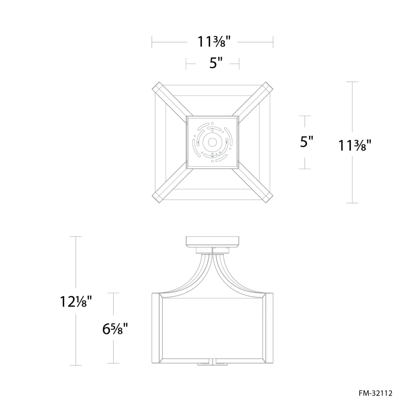 Modern Forms FM-32112 Emblem 1-lt 11" LED Semi Flush Mount