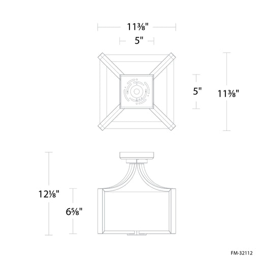 Modern Forms FM-32112 Emblem 1-lt 11" LED Semi Flush Mount