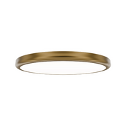dweLED FM-37515 Parthenon 1-lt 15" LED Flush Mount - Aged Brass