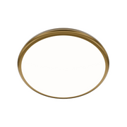 dweLED FM-37515 Parthenon 1-lt 15" LED Flush Mount - Aged Brass