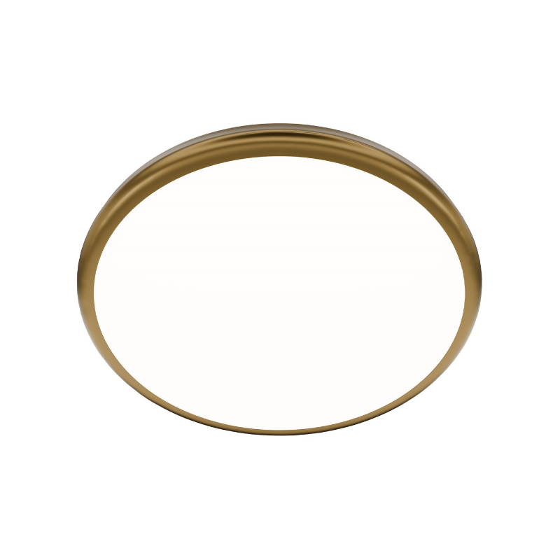 dweLED FM-37515 Parthenon 1-lt 15" LED Flush Mount - Aged Brass