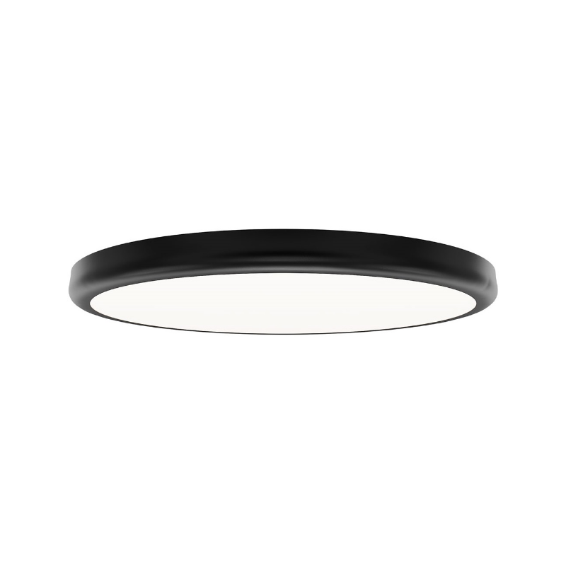 dweLED FM-37515 Parthenon 1-lt 15" LED Flush Mount - Black